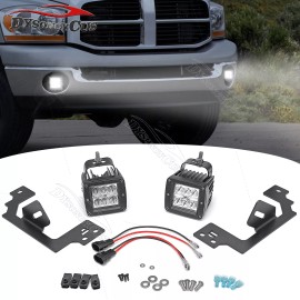 DY Fog Light Kit For 2002-2003 04 05 06 07 08 Dodge Ram 1500 with Bracket & Wiring