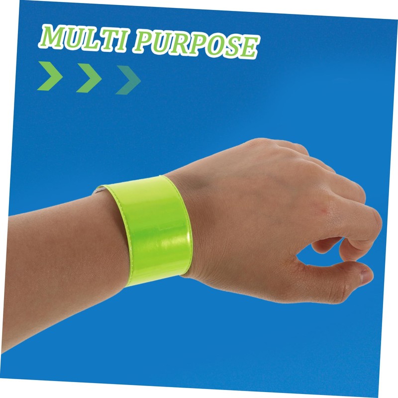SUPVOX 10pcs Reflective Slap Bracelets for Night Walking and Visibility