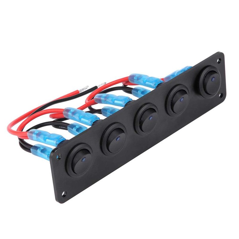 12-24 V 5-Speed Blue LED Rocker Switch Field Switch Camper