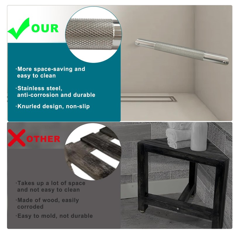 Shower Foot Rest for Shaving Legs Shower Foot Stool- Wall