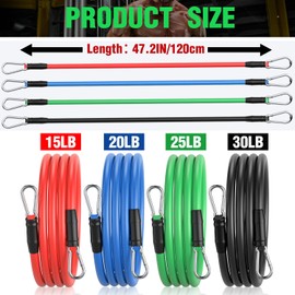 TOBWOLF 4PCS Baseball Exercise Bands with Interchangeable Grips, Baseball Resistance Trainer for Pitching & Throwing, Training Aid for Baseball Softball Pitchers to Build Arm Strength, Warm-Up