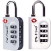 OW-Travel Luggage Locks TSA Approved (2 Pack Silver) 4 Digit