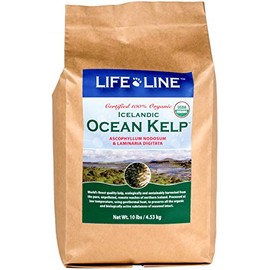 Life Line Pet Nutrition - Organic Ocean Kelp Powder Supplement for Skin and Coat - Icelandic Kelp Supports Digestion and Overall Health in Dogs and Cats - 10lbs