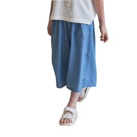 kolally Girls Wide-Leg Pants, Lightweight Summer Cropped Capris Parachute Pants for Girls 2-7 Years