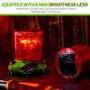 Kittmip 2 Pcs Solar Strobe Warning Traffic Light 360 Degree