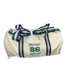 Victoria's Secret Pink Canvas Duffle Sports Bag Color Beige New