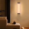 14.2in Alabaster Wall Sconce Hardwired, Large Vertical Natural Marble Wall