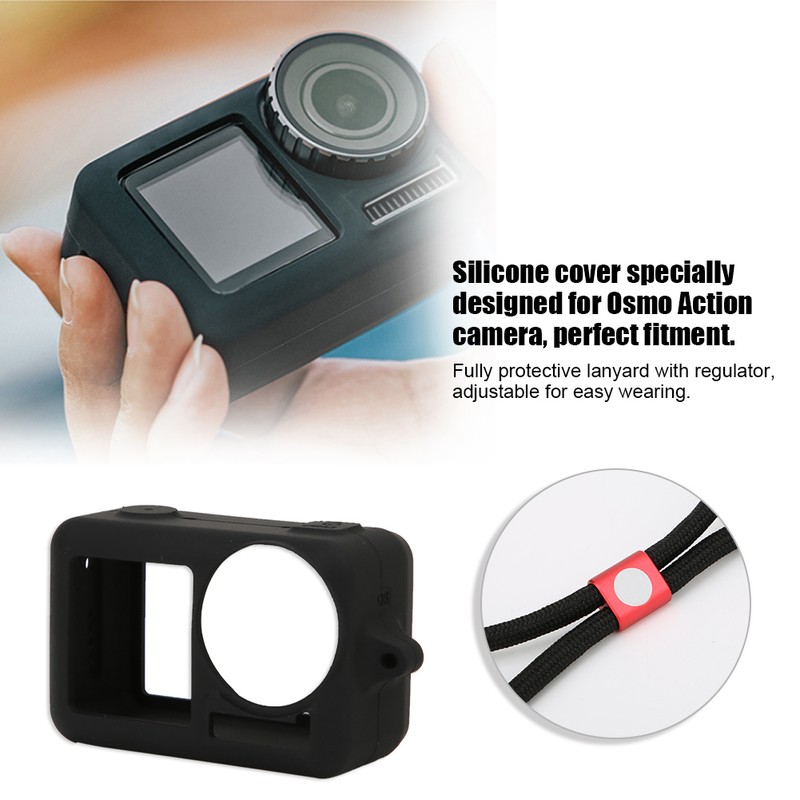 Silicone Protective Cover with Adjustable Lanyard for DJI CYNOVA Osmo