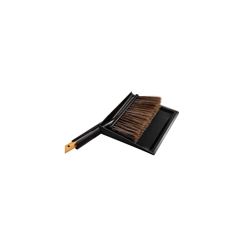 cleangang Hand Brush and Dustpan Beech Wood Black 30cm x