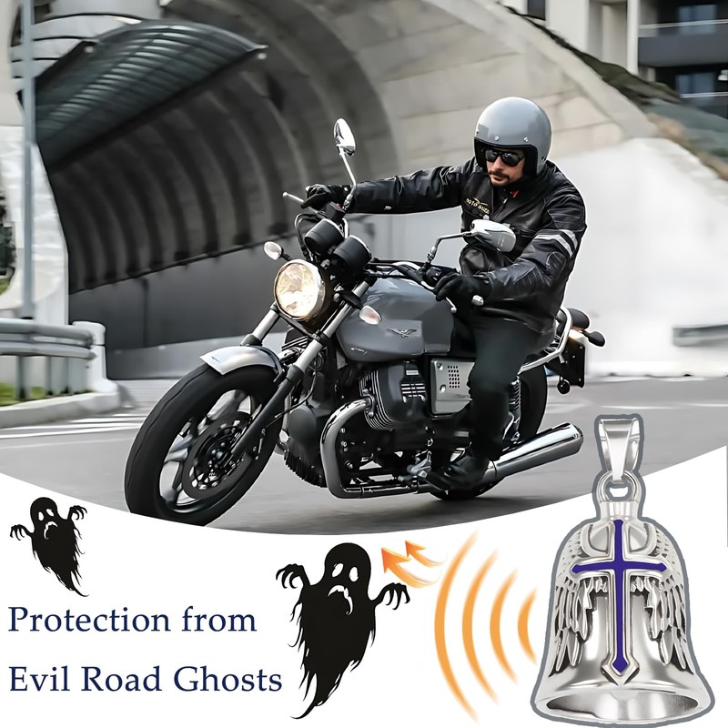 Montrestar Guardian Bell Motorcycle Lucky Charm with Keyring for Motorcycle