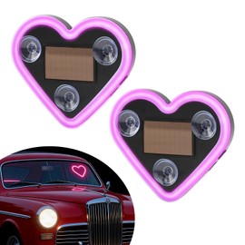 Solar Heart LED Car Light – 6 Lighting Modes, Vibration Sensor, Romantic Gift