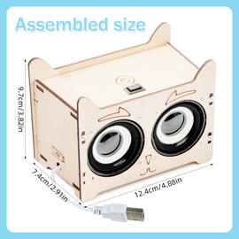 DIY Bluetooth Lautsprecher,Elektronik Baukasten Lautsprecher Bausatz Holz Experimente Wissenschaft Experimente für Kinder ab 8-12 Jahre Bluetooth-Lautsprechers Geschenk Erwachsene Jungen Mädchen
