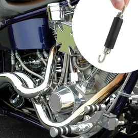 2 Pcs Motorcycle Exhaust Expansion Springs Hook Stainless Steel Motorcycle Muffler Exhaust Pipe Spring Auto Exhaust Springs for Motorcycle Scooter