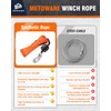 METOWARE Synthetic Winch Rope Kit, 1/4" x 50ft 10,000 LBS
