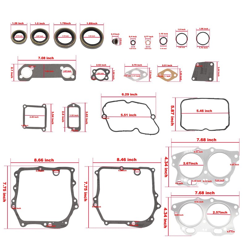 CartClan Engine Gasket Seal Rebuild Kit for EZGO 295cc 350cc