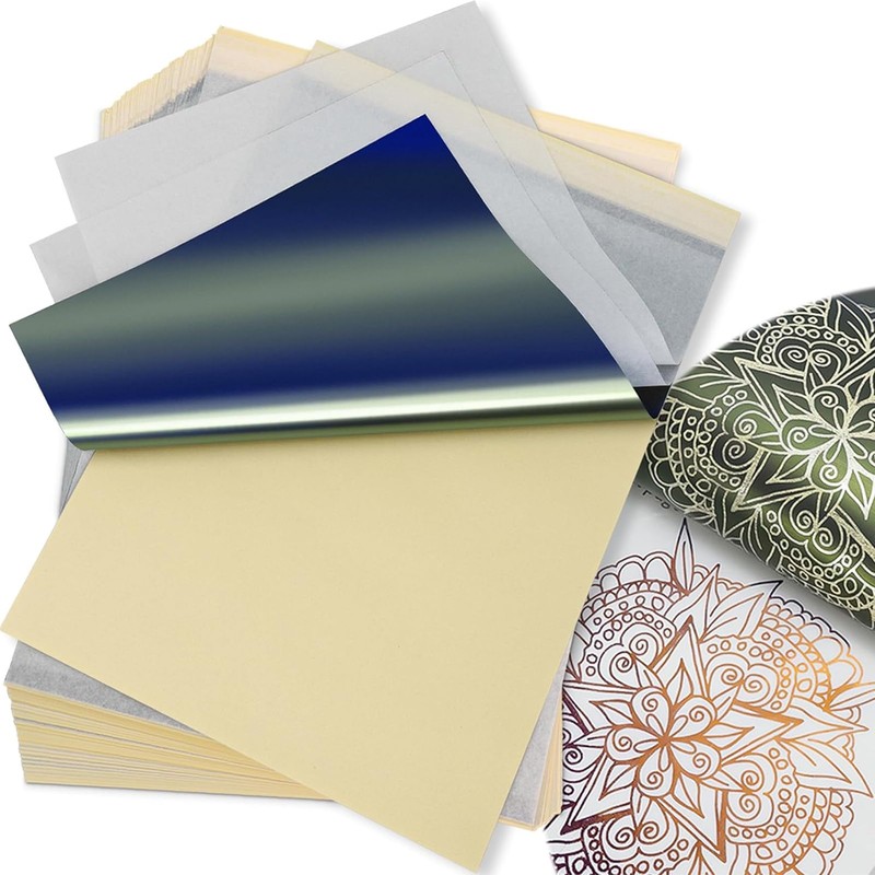 50 Pcs Tattoo Transfer Paper,Tattoo Stencil Paper, 4 Layers Tattoo