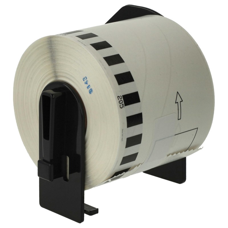 vhbw 1 x Label Roll with Holder 62 mm x