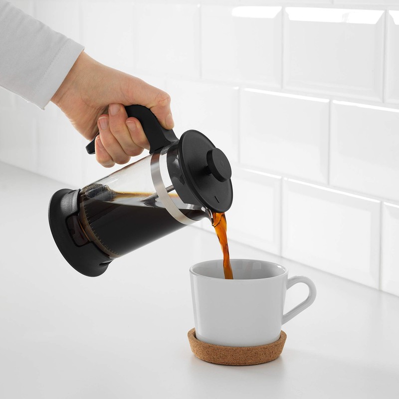 Ikea UPPHETTA coffee/tea maker, 0.4 l, glass/stainless steel