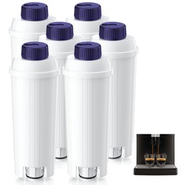 ARETHONE Water Filter, Replacement for De'Longhi Coffee Machines DLSC002 Filter, Coffee Filter Compatible with De'Longhi Magnifica S, Dinamica, Eletta Explorer, ETAM, EPAM Series (Pack of 6)