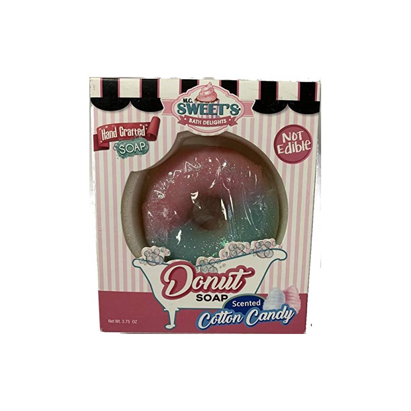 3" Cotton Candy Scented Donut Soap