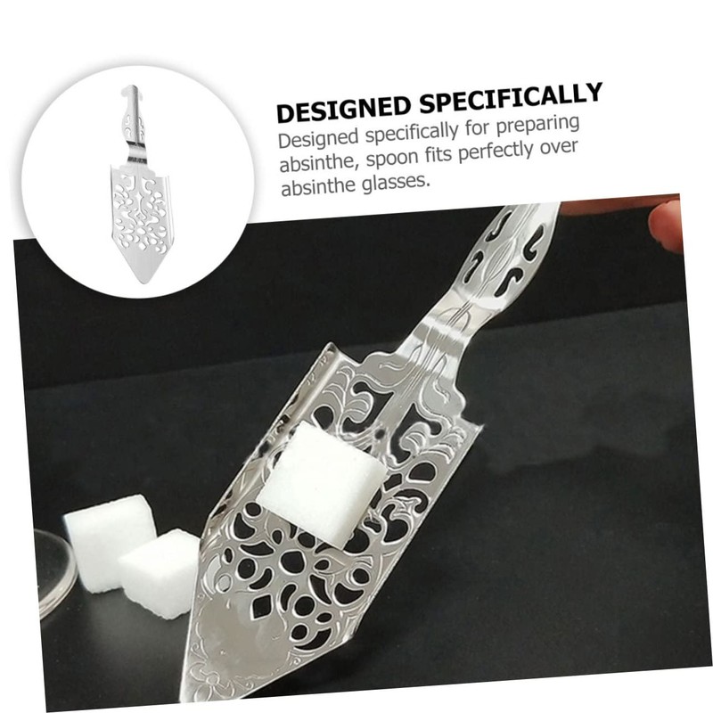 Alipis 2pcs Absinthe Spoon Mesh Strainer Stainless Steel Dripper for