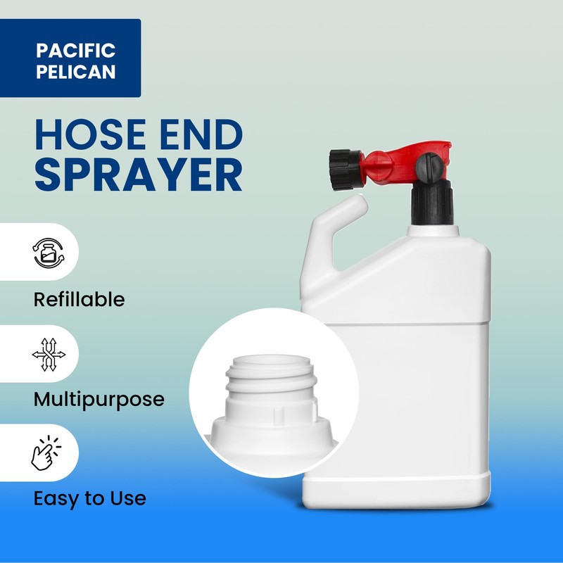 Pacific Pelican Refillable Hose-End Sprayer with 32oz Bottle - Simple