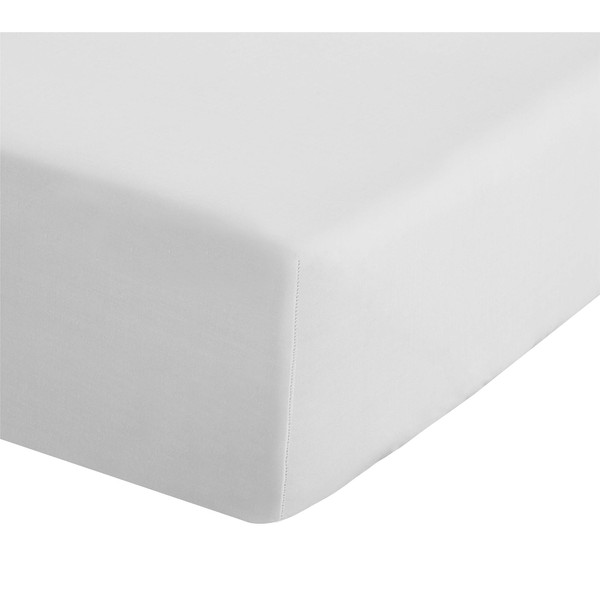 Catherine Lansfield Non Iron Percale King Fitted Sheet - White