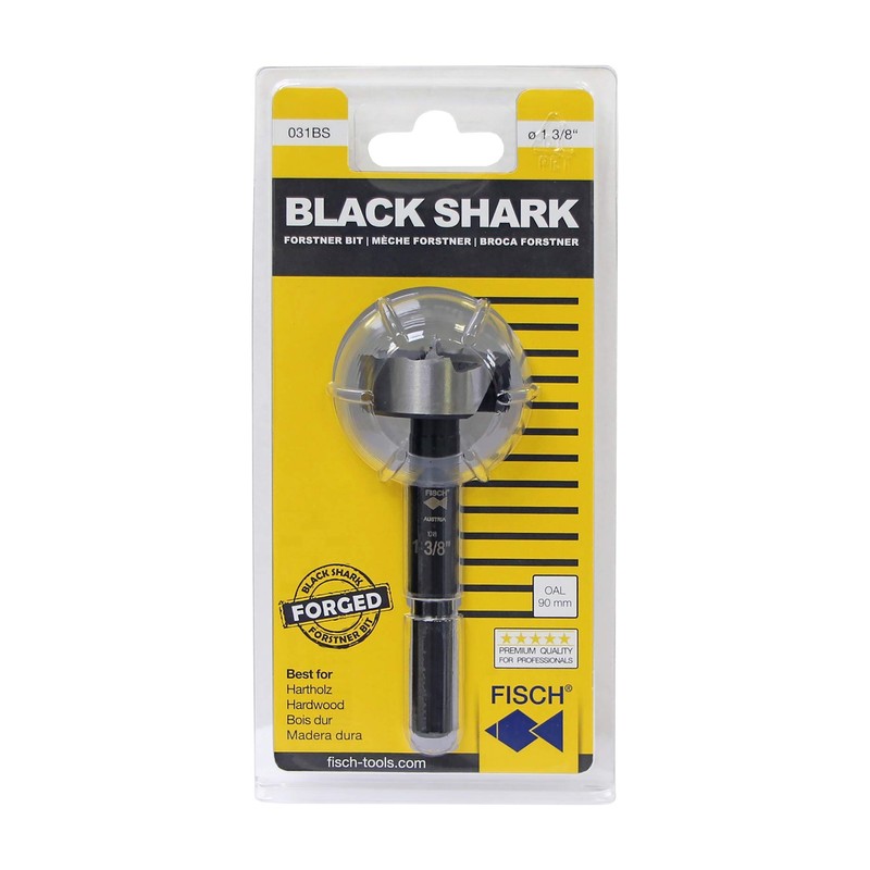 Fisch Black Shark Forged Steel Forstner Drill Bit for Woodworking,