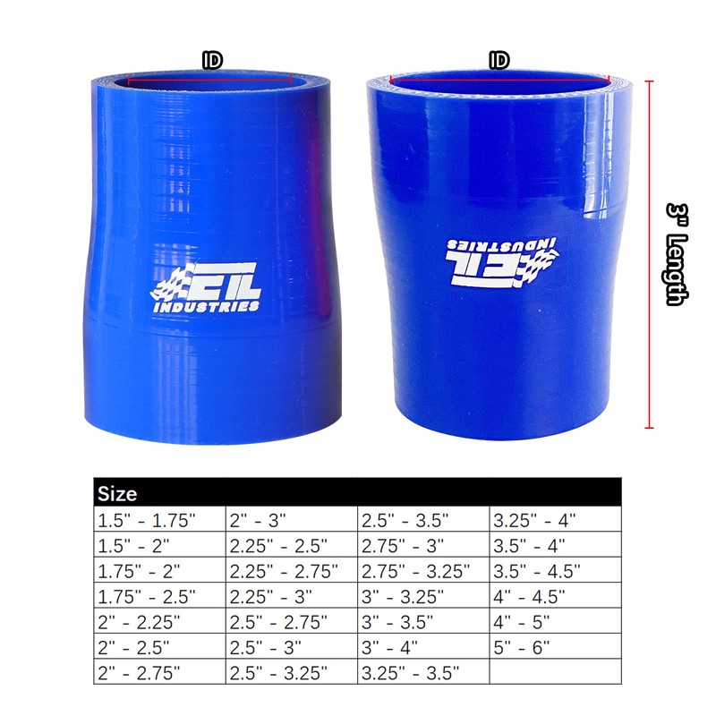 ETL INDUSTRIES 3.5" ID to 4.5" ID, 3" Length Reducer