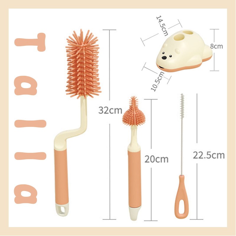 COREFUN Cepillos de Limpieza para Botellas, Kit de Cepillos para