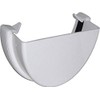 (115mm End Cap EXT) in The Floplast (White) Hi-Cap Guttering Range Gutter:115mm DOWNPIPE: 68 or 80mm Select Individual Components as Required