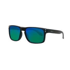 Abyss22 Polarized Classic Sunglasses for Men and Women, Sports Driving Finishing UV Protection (Matte Black Frame/Green Mirror Lens)