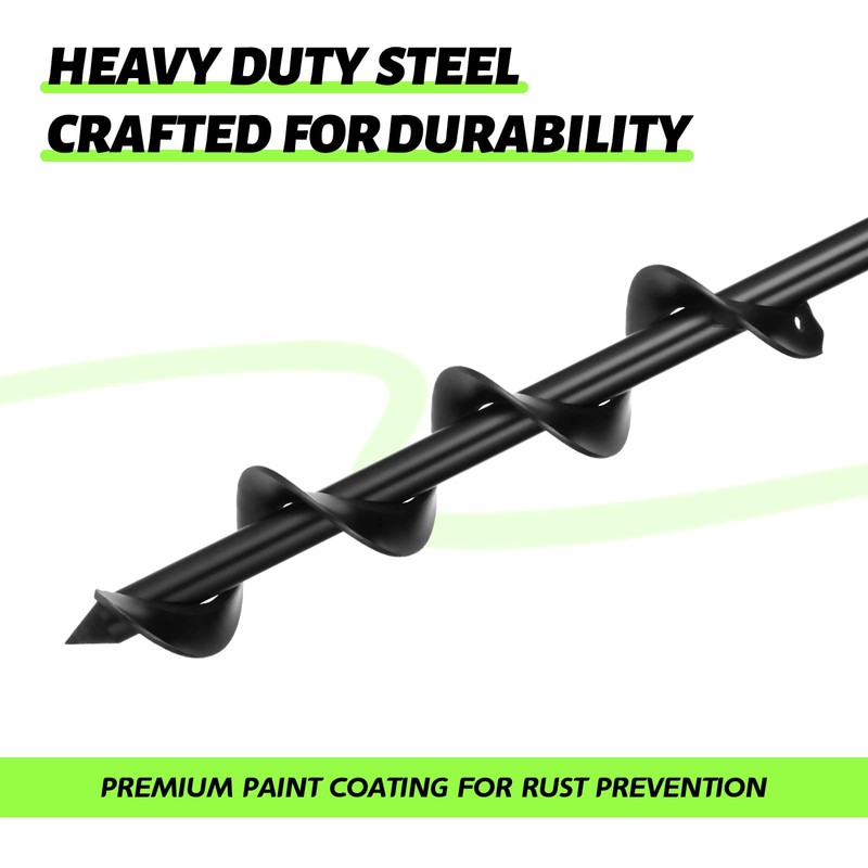 ERYTLLY Auger Drill Bit for Planting 2 x14.5inch,Garden Auger Spiral