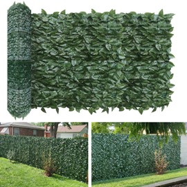 TANG by Sunshades Depot Laurel Leaf 39" x 156" inch Artificial Faux Customize Size Artificial Laurel Fence Fence Privacy Screen Leaf Vine Decoration Panel with Mesh Back