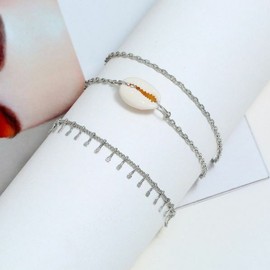 Unbranded Seashell Chain Anklet For Women Trendy Beachy Set includes 2 Anklets US Seller