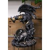 Ebros Gift Gothic Armored Battle Dragon Sauron Holding Crystal Sphere