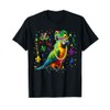 Parrot Wearing Mardi Gras Beads Jester Hat Masked Parades T-Shirt