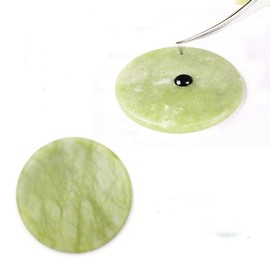 2 PCS Jade Stone Glue Pallet for Eyelash Extension Round Lash Grafting Grafting Holder PadJade Stone False Eyelash Pallet
