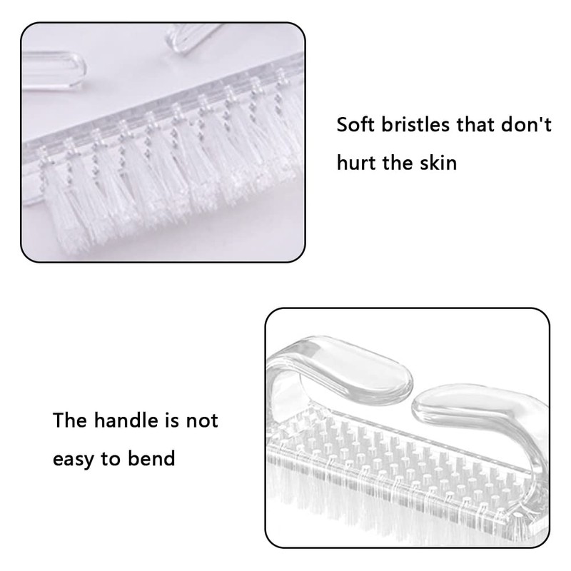 5 Pcs Handle Grip Nail Brush for Cleaning Fingernails, Nail