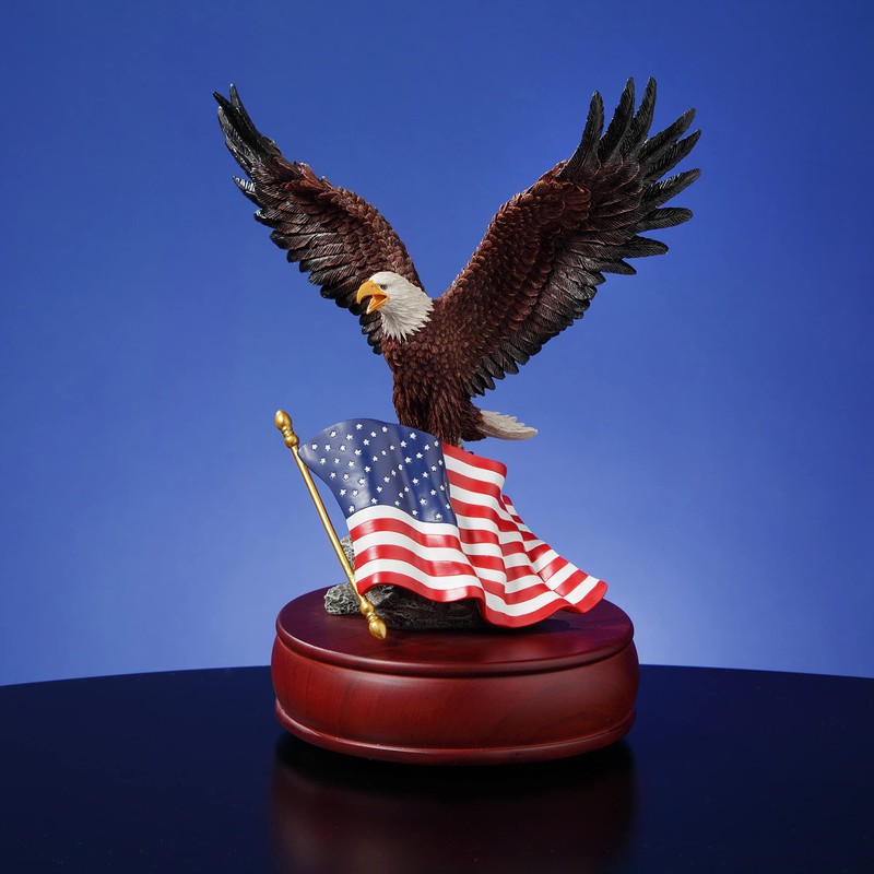 The San Francisco Music Box Company American Eagle Muscial Figurine