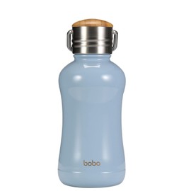 YOHKOH Mini Insulated Water Bottle With Bamboo Lid - 8.8oz Small Vacuum Insulated Water Bottle for Women Kids, 12 Hrs Hot & 24 Hrs Cold Stainless Steel Thermos Leak-Proof BPA-Free (8.8oz,Blue)