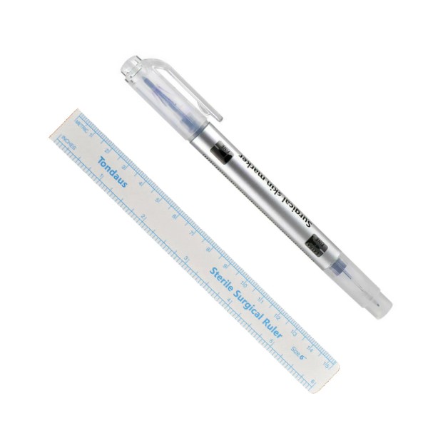 Unbranded Double Head Marking Pen+Ruler Microblading Semi Permanent Make Up