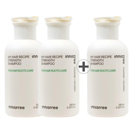Innisfree 이니스프리 마이 헤어 레시피 스트렝스 삼푸 (모근강화용) 2 + 1개 Innisfree My Hair Recipe Strength Shampoo (For Weakened Roots) 2 + 1