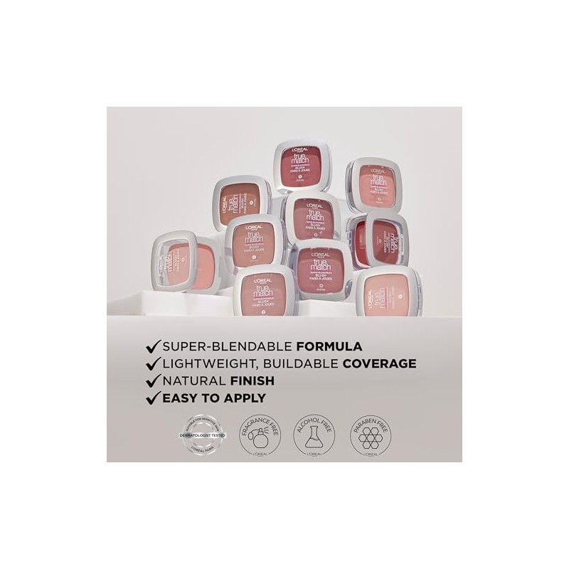 L'Oréal Paris True Match Super-Blendable Blush, Apricot Kiss, 0.21 oz.