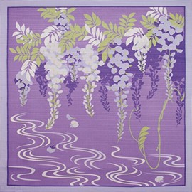 Flower Landscape Small Furoshiki Wisteria