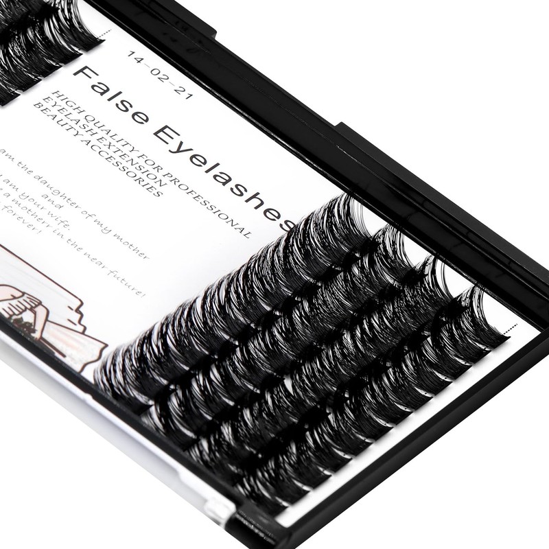 Bodermincer Black/Brown Color Natural Lash Clusters 84pcs Wispy Eyelash Clusters