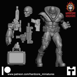 Character Chrome Face 32mm army builder set 1 3d printed minis tabletop hardcore miniatur