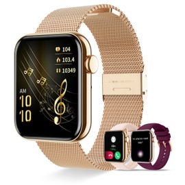 Erkwei Smart Watches for Women(Answer/Make Call) 1.85'' Touch Screen Fitness Tracker Watch with Heart Rate Sleep Blood Oxygen Monitor Step Calorie 19 Sports Modes Digital Watch for iOS Android Phones