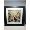 Greetingles Lowry-Style 12"/31cm Square Framed Print. Beautiful Black Ash Frame