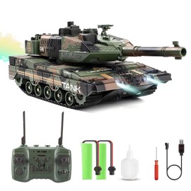 Joysweetoy RC Tank for Kids that Shoots, Auto Demo, Lights, Sounds, Smoke